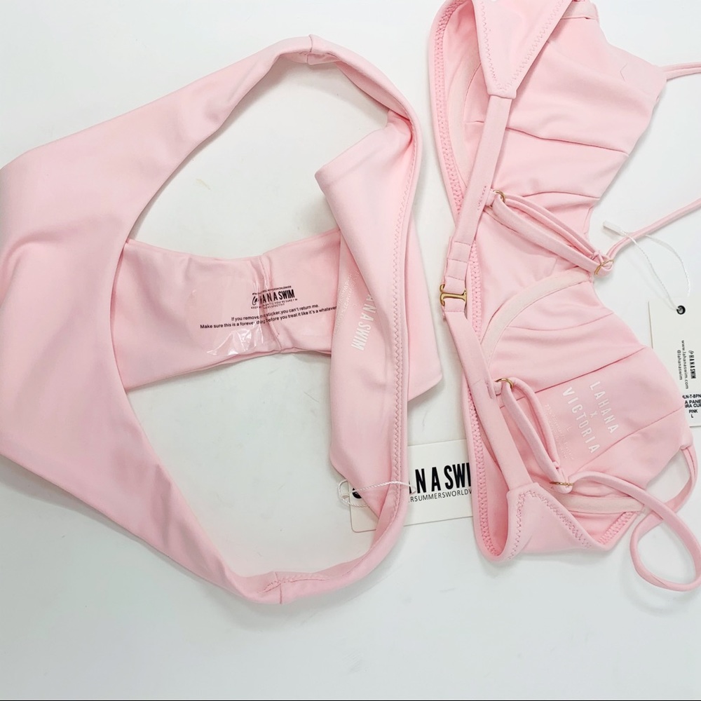 New LaHana Two Piece Bikini Helena pink seamless L - Picture 8 of 8
